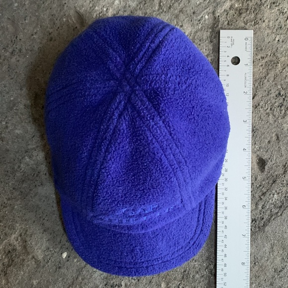 Baby GAP Fleece Blue Ball Cap Hat size M 6–12 Mo. Fall Winter Spring Baby Unisex - Picture 10 of 12